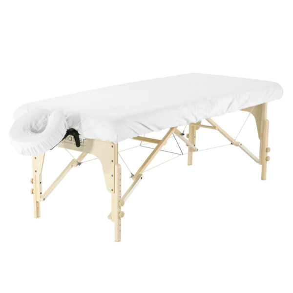 7640344757395 Drap housse microfibre universel pour table de massage (blanc)