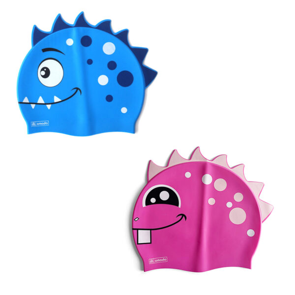 Bonnet de bain en silicone Enfant "Dinosaure" Omada
