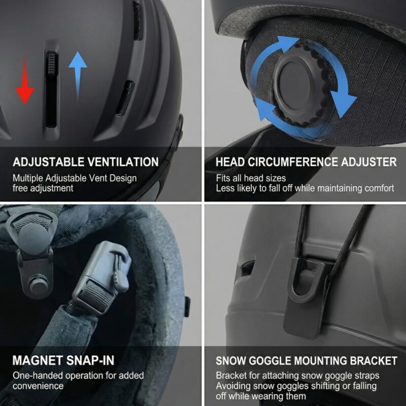 Casque de ski - snowboard avec visière adulte Omada - vue 2