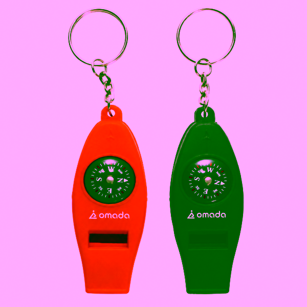 Sifflet d'urgence et survie avec boussole Omada