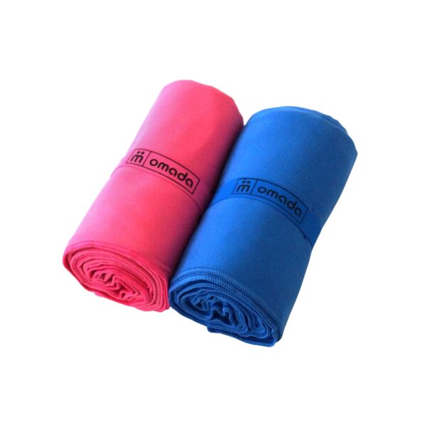 Serviette de bain microfibre 80x130cm + sac Omada