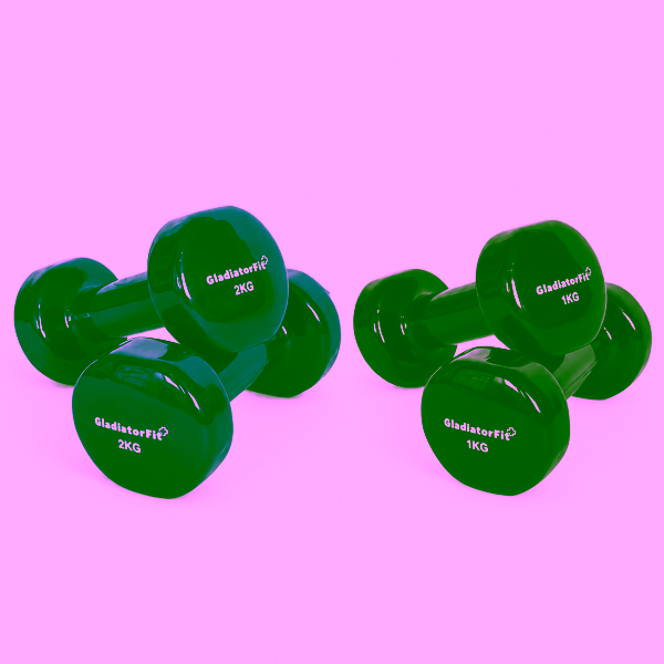 Haltères fitness en vinyle GladiatorFit (lot de 2)
