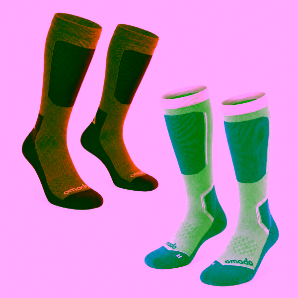 Chaussettes de ski en laine Mérinos adulte Omada